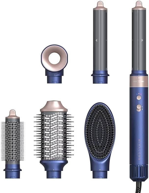 Hair Dryer Brush Professional Hair Multi-Stylers - MIRACOMB Ionic Hot Air Styling System with Auto Wrap Curlers, Brushless Motor, Intelligent Heat Control - Fast Drying - Versatile for All Hair Types - Product Image