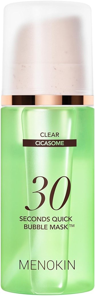 MENOKIN 30 Seconds Quick Bubble Mask [CLEAR] - [Cica] in Micro-bubbles For Soothing & Skin Strengthening, Hydration, Clearer Complexion, Korean Skin Care Essential, 70 Uses, 3.21 fl.oz - Product Image