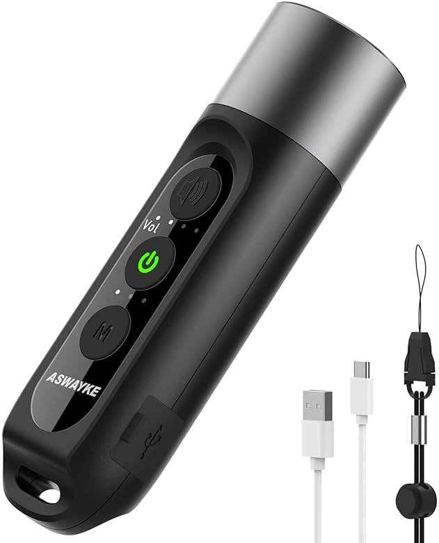 aswayke Electronic Whistle Highest IPX5 Maximum Sound 125db Battery 1000mAh Blue for Coaches Teacher, Sports Whistle - Product Image