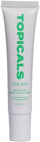 Topicals Slick Salve Mint Glossy Lip Balm | Soothes Discomfort, Strengthens Barrier and Provides Lasting Hydration & Relief | Vegan, Paraben-Free Formula with Hyaluronic Acid and Ceramides (0.5 Fl Oz) - Product Image