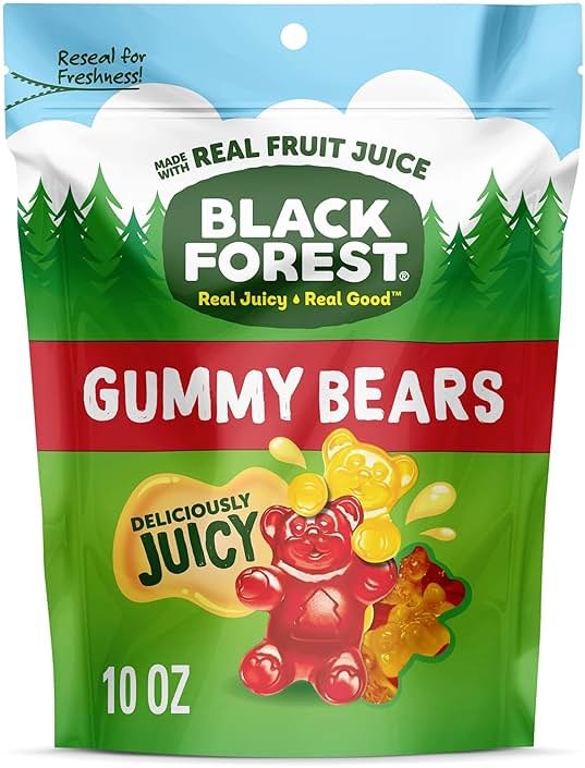 Black Forest Gummy, Bears, Fruit Flavor, Deliciously Juicy, Made with Real Fruit Juice, 10 oz - Product Image