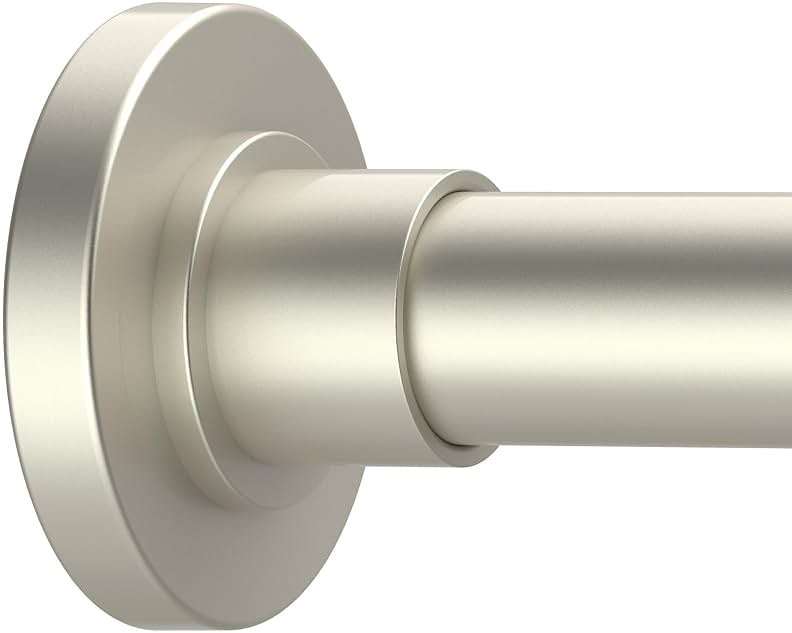 GXOACKJ Brushed Nickel Shower Curtain Rods - 31-80 Inch Spring Tension Shower Rods for Bathroom, Adjustable, No Drilling, No Rust, Stainless Steel - Product Image