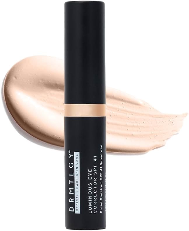 DRMTLGY Luminous Eye Corrector SPF 41 – Fair – Under Eye Color Corrector for Dark Circles – Hydrating Anti-Aging Tinted Eye Cream, Mineral Broad Spectrum Sun Protection, 0.25 fl oz / 7 mL - Product Image