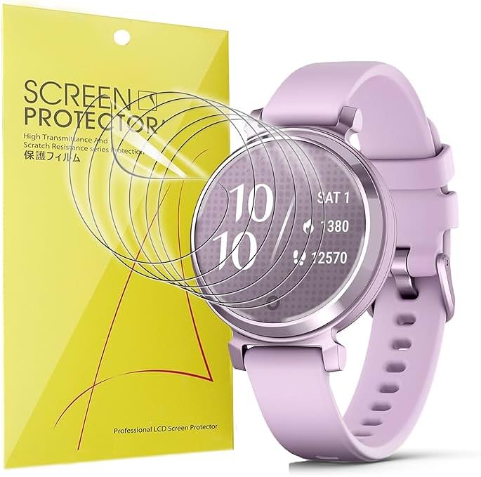 Lamshaw Compatible for Garmin Lily 2 Screen Protector, [6 Pack] Full Coverage TPU Clear Film Compatible for Garmin Lily 2 Smartwatch (6 Pack) - Product Image