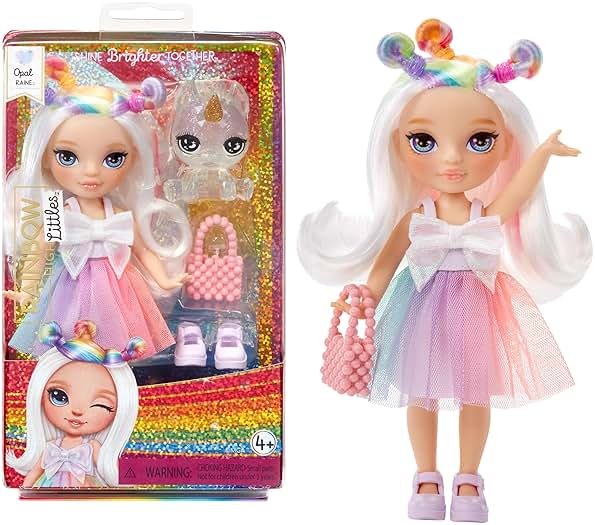 Rainbow High Littles – Opal Raine, Rainbow 5.5" Posable Small Doll with Purse, Magical Pet Unicorn, Girls Toy Gift, Kids Ages 4-12 Years - Product Image