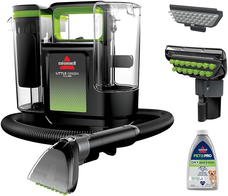BISSELL® Little Green® Max Pet Portable Carpet and Upholstery Deep Cleaner, Car/Auto Detailer, with Self-Cleaning Tough Stain Tool and Pet Hair Removal Tool (3860) - Product Image