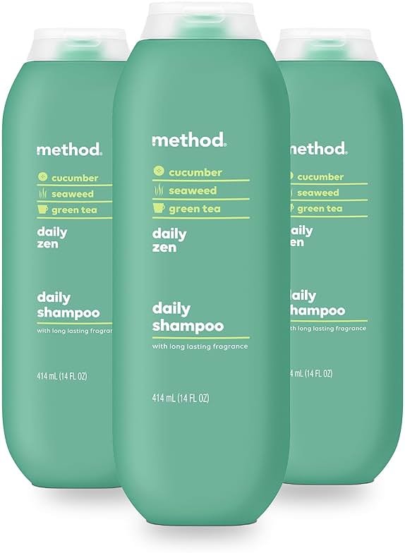 Method Daily Zen Shampoo - Daily Clean for All Hair Types, Softens and Nourishes Hair, Color Safe - Sulfate Free - 14 oz, Pack of 3 - Product Image
