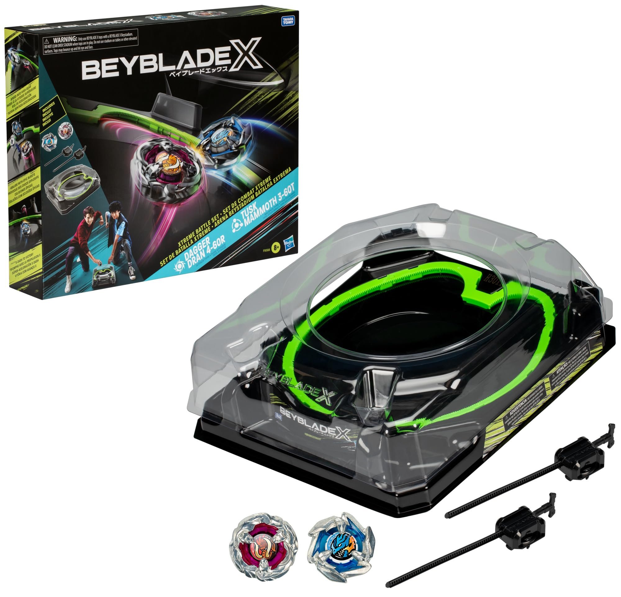 Beyblade X Xtreme Battle Set with Beystadium Arena Featuring X-Celerator Rail, 2 Right-Spinning Top Toys, 2 Launchers, Toys for Boys and Girls, 8+ - Product Image