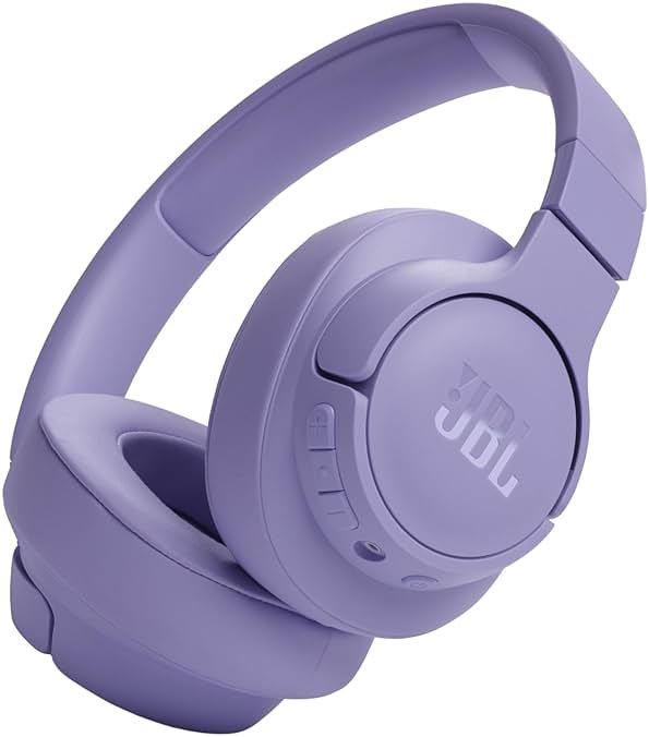 JBL Tune 720BT - Wireless Over-Ear Headphones with JBL Pure Bass Sound, Bluetooth 5.3, Up to 76H Battery Life and Speed Charge, Lightweight, Comfortable and Foldable Design (Purple) - Product Image