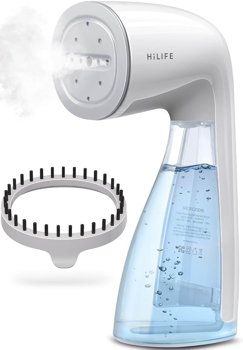 HiLIFE Upgraded Steamer for Clothes, Handheld & Portable, 1100W Powerful Steam, 300ml Big Capacity & No Leak Design, 30S Fast Heat-up, Quick Wrinkle Remover, Compact Size for Travel, ONLY 120V - Product Image