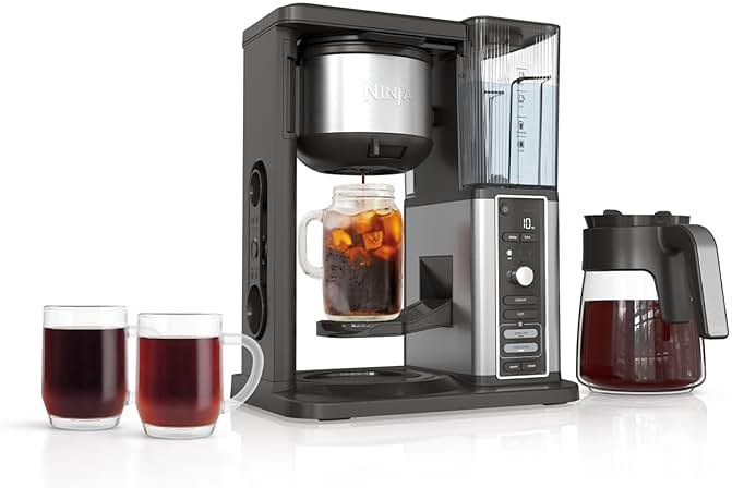 Ninja Hot & Iced XL Coffee Maker with Rapid Cold Brew, 4 Brew Styles, 8 Sizes Small Cup to Travel Mug, Single-Serve Coffee Brewer, 12-Cup Carafe, Permanent Filter, Removable Reservoir, Black, CM371 - Product Image