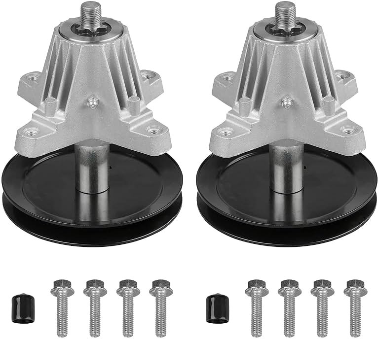 Fourtry Spindle Fit for Troy Bilt Pony Mower - 918-06991 Spindle Assembly Fit for MTD Huskee Craftsman T1000 T1200 Mower and Troy Bilt TB42 TB2246 Bronco 42" Tractor, Replace 618-06991, 2 Pack - Product Image