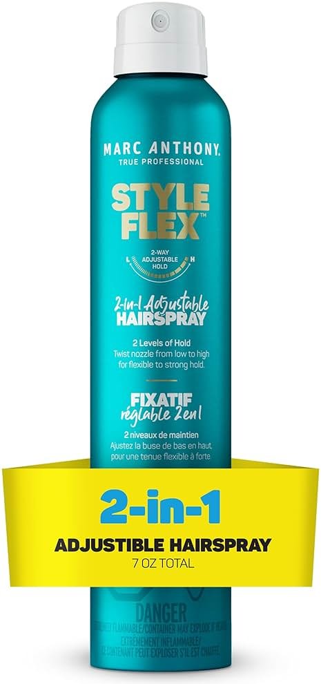 Marc Anthony Flexible to Extra Strong Hold Hair Spray, Style Flex 2-in-1 Adjustable Hairspray for Women & Men - Finishing & Styling Spray for Controlled & Well-Groomed Look - Flake-Free, 9.5 oz - Product Image