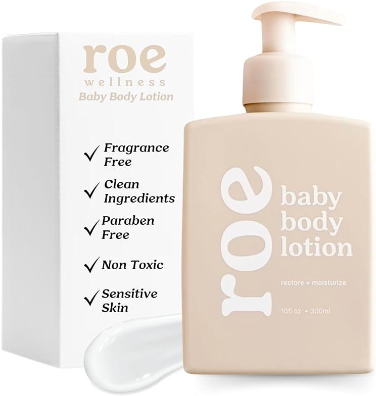 Roe Wellness- Baby Lotion Moisturizer Fragrance-Free | Great For Sensitive Skin Lightweight Moisturizing Lotion | For Babies, Infants, Kids and More - Product Image