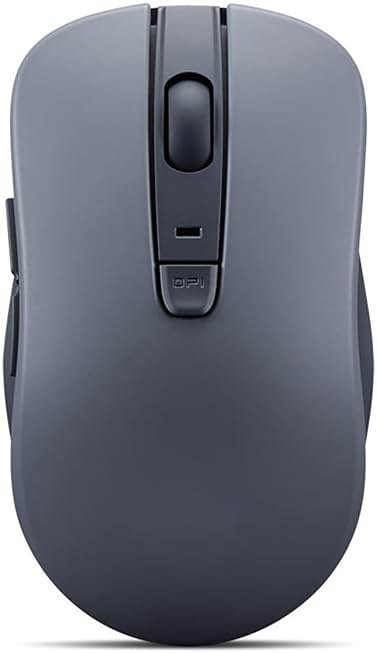 Lenovo Bluetooth Silent Mouse (WL300) - 5 Button Computer Mouse with Silent Left & Right Click – Sculpted Grip, Microsoft Swift Pair, Up to 1600 DPI (Grey) - Product Image