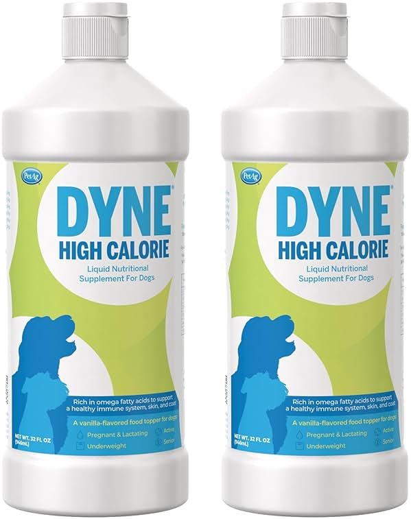 Pet-Ag Dyne High Calorie Liquid Nutritional Supplement for Dogs & Puppies 8 Weeks and Older - 32 oz, Pack of 2 - Supports Performance and Endurance - Sweet Vanilla Flavor - Product Image
