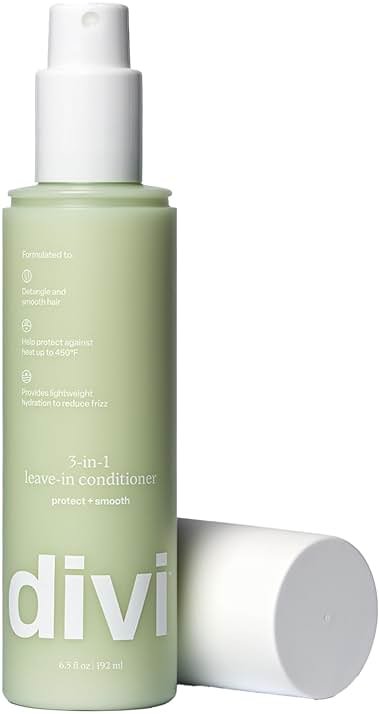Divi 3-in-1 Leave-In Conditioner Spray - Detangler & Heat Protectant for Frizz Control & Shine, Lightweight Moisturizer - For All Hair Types - 6.5 Fl Oz - Product Image