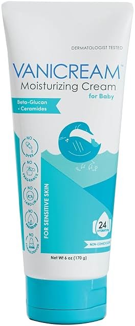 Vanicream Moisturizing Cream for Baby, 6 Oz, Gentle, Hydrating Baby Lotion with Beta-Glucan & Ceramides, Formulated without Common Irritants for Sensitive Skin, All Ages - Product Image