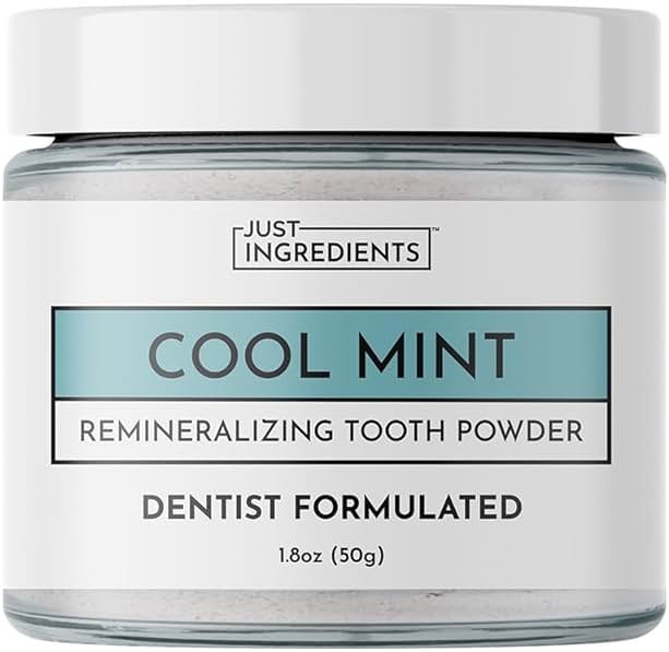 Remineralizing Tooth Powder – Fluoride-Free Oral Care – Gently Cleans & Whitens – Supports Strong Teeth & Fresh Breath – Vegan, Non-GMO, Made with Real Food Ingredients (Regular) - Product Image