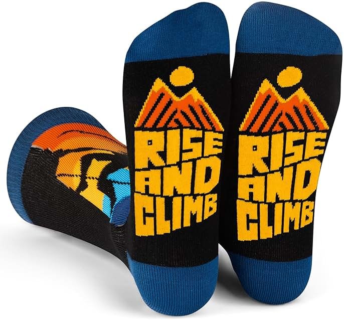 Lavley Outdoors Socks With Fun Sayings - Cool Gifts for Hiking, Camping, and Mountain Lovers - Product Image