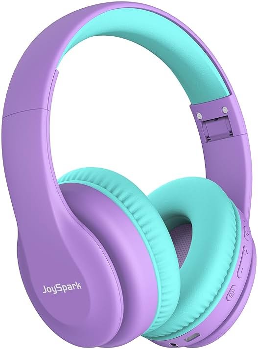 JoySpark Kids Bluetooth Headphones, Lightweight Wireless Headphones for Kids, 85/94dB Volume Limited, 60 Hours Playtime, Bluetooth 5.3, Over-Ear Toddler Headsets with Built-in Mic-Purple - Product Image