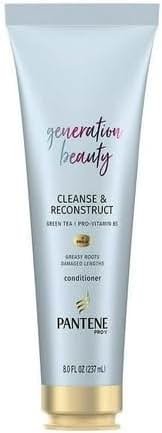 Pantene Pro-V Generation Beauty Cleanse & Reconstruct Conditioner for Greasy Roots & Damaged Lengths, 8.0 Fl. Oz., White - Product Image
