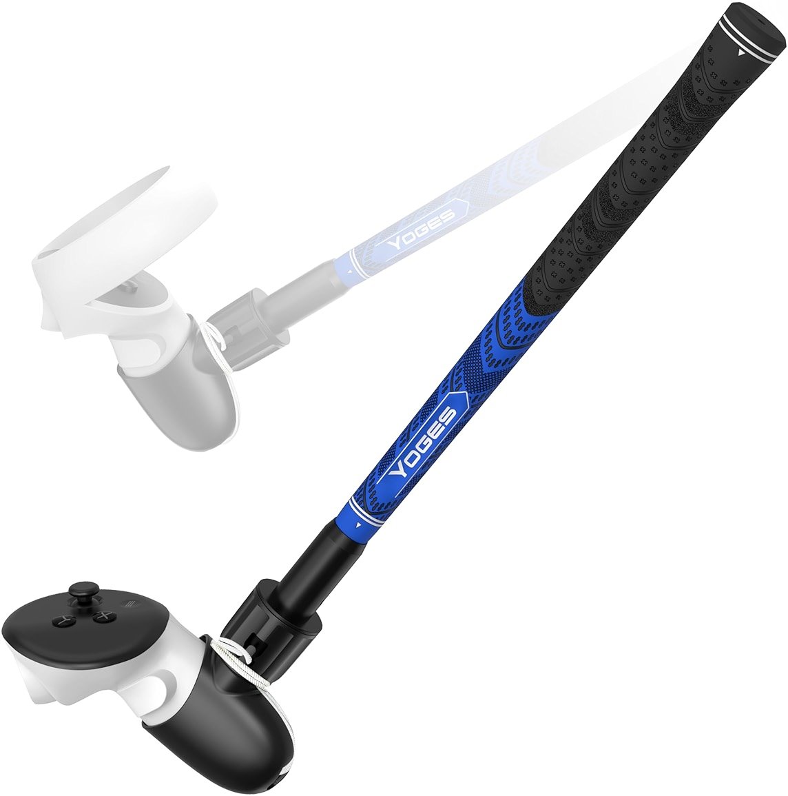 YOGES VR Golf Club Attachment Compatible with Meta Quest 3S/ Quest 3/ Oculus Quest 2 Controller, Non-Slip VR Golf Handle Grips 90 Degree Keep Tracking for Golf VR Games (ONLY for Right Controller) - Product Image