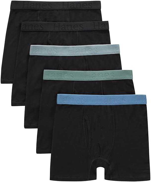 Hanes Ultimate boys Hanes Originals Ultimate Supersoft Boys' Boxer Brief Underwear, Assorted, 5-pack - Product Image