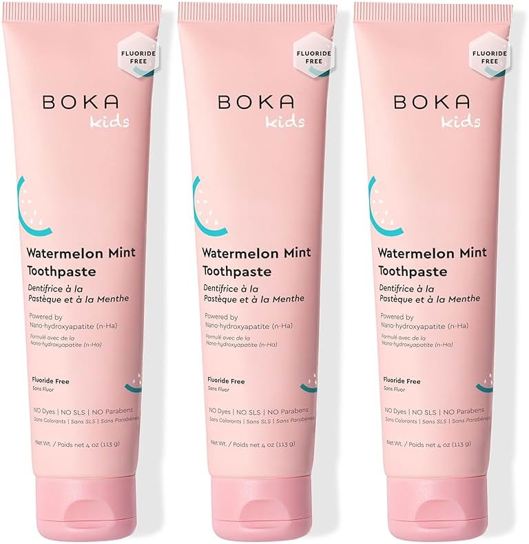 Boka Fluoride Free Toothpaste Nano Hydroxyapatite Toothpaste - Watermelon Mint Flavor, 4 oz 3Pk - Product Image