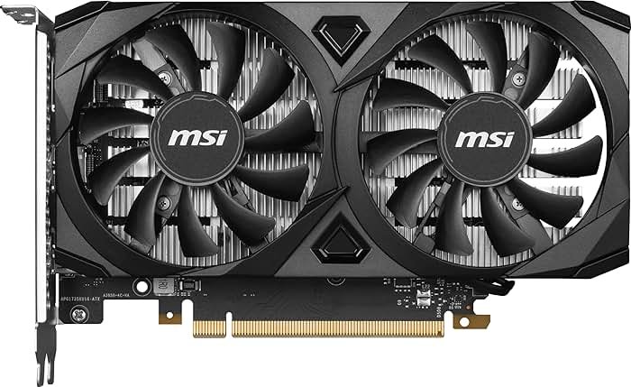 msi Gaming RTX 3050 Ventus 2X 6G OC Graphics Card (NVIDIA RTX 3050, 96-Bit, Boost Clock: 1492 MHz, 6GB GDDR6 14 Gbps, HDMI/DP, Ampere Architecture) - Product Image