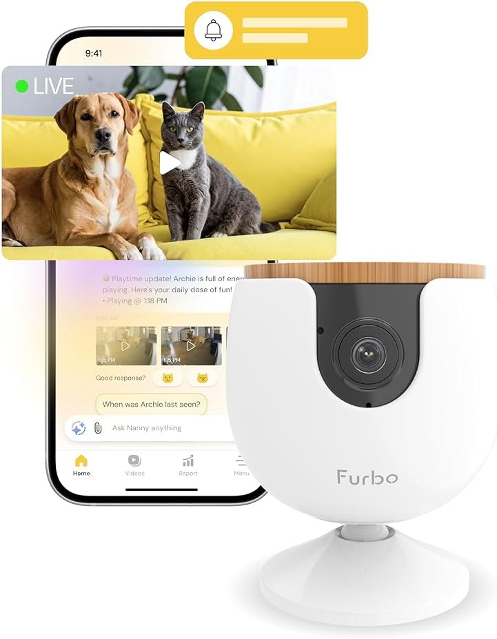 Furbo Mini Pet Camera [Subscription Required] Unlock Camera w/Paid Plan: Home Security with Dog & Cat Safety Alerts, 2-Way Audio, Mountable Smart Cam (Low Risk, 3mo Min. Cancel Anytime) - Product Image