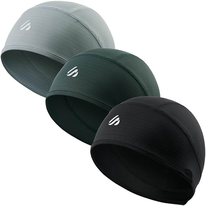 3 Pieces Skull Cap for Men Women Cooling Hat Welding Cycling Bike Head Wrap Hard Hat Durags-Fits Under Helmets - Product Image