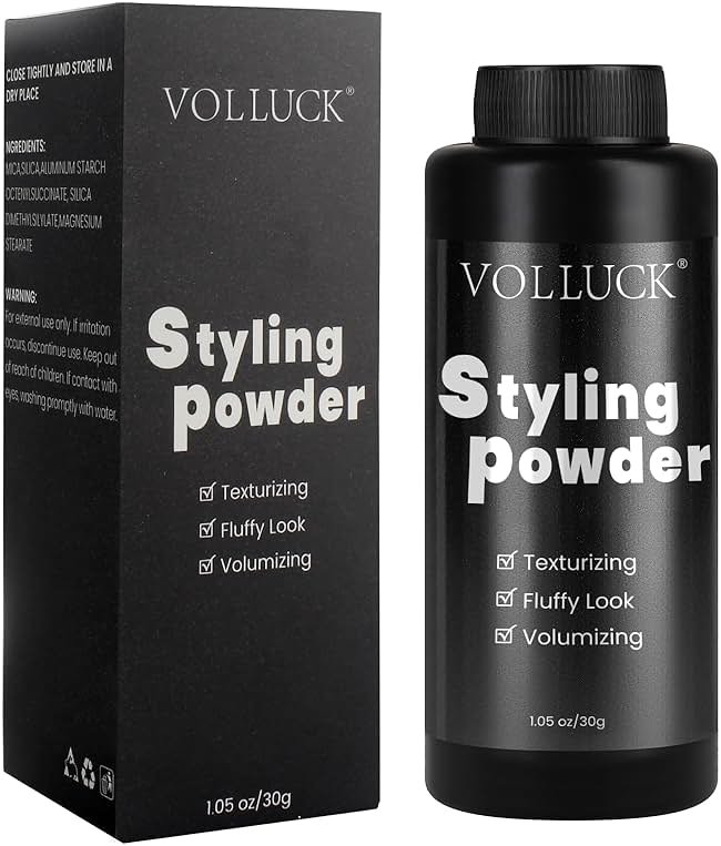 VOLLUCK Hair Texture Powder, 1.05 Oz (30 g) Instant Volume Styling Powder for Men and Women, Non-Greasy Hair Styling Product for All Hairstyles - Product Image