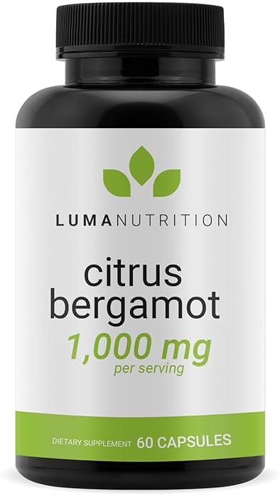 Luma Nutrition Citrus Bergamot 1000mg Per Serving - Citrus Bergamot Supplement - Heart Health Support - Veteran Owned - 60 Capsules, 30 Servings - Product Image