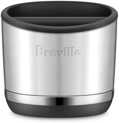 Breville BEA501BSS Knock Box 10 Espresso Machine Accessory, 10 Puck Capacity, Brushed Stainless Steel - Product Image