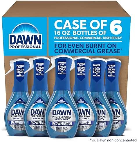 Dawn PRO Heavy Duty Powerwash, Bulk Foaming Dish Spray for Cleaning Burnt-On Grease in Commercial Kitchens, 16 fl oz (Case of 6) - Product Image