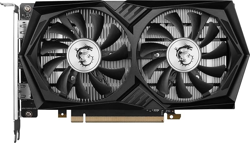 msi Gaming GeForce RTX 3050, Desktop, 6G Graphics Card (Nvidia, 96-Bit, Boost Clock: 1507 MHz, 6GB GDDR6 14 Gbps, HDMI/DP, Ampere Architecture) - Product Image