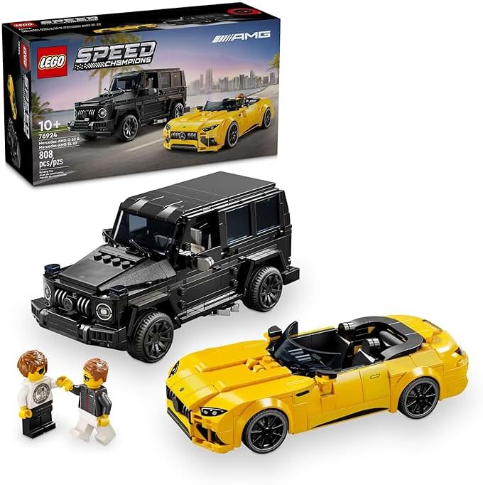 LEGO Speed Champions Mercedes-AMG G 63 & SL 63 Building Toys - Kids Pretend Play Toy Cars for Boys & Girls, Ages 10+ Years - Gifts for Christmas - 76924 - Product Image