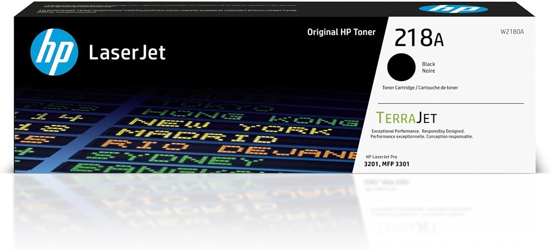 HP 218A Black Toner Cartridge | Works with Color LaserJet Pro 3201, MFP 3301 Series | W2180A - Product Image