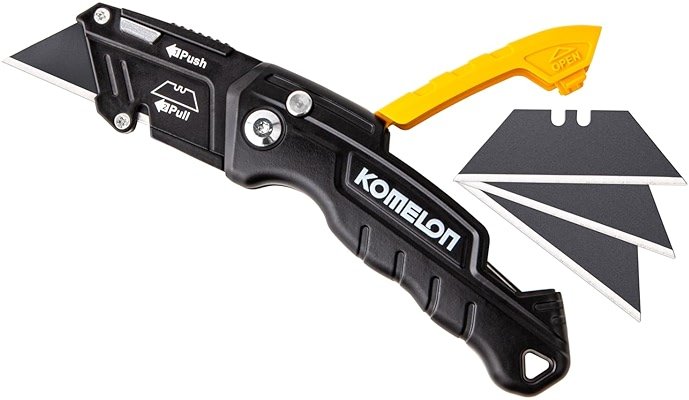 Komelon Folding Utility Knife, Includes 4 Blades - Product Image
