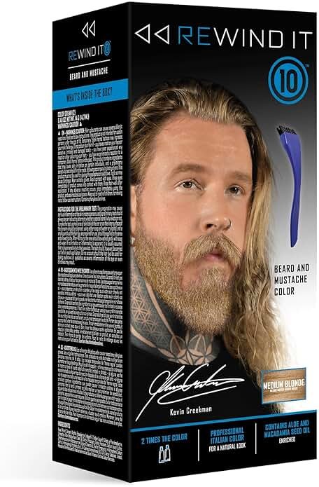 REWIND IT 10 Medium Blonde Beard and Mustache Color - Product Image