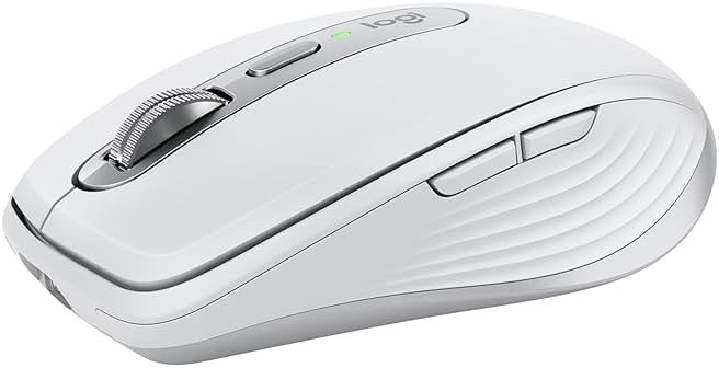 Logitech MX Anywhere 3S for Mac, Compact Wireless Bluetooth Mouse, 8K DPI Any-Surface Tracking, Quiet Clicks, USB C, Wireless Mouse for MacBook Pro, MacBook Air, iMac, iPad - Pale Grey - Product Image