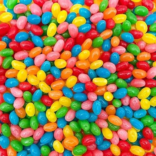Jelly Beans - 5 Pound Bulk Pack - Chewy Candy - Assorted Fruit Flavors - Classic Fruity Treats for Buffets, Cake Decorating, and Gift Baskets - Old Fashioned Candy - Product Image