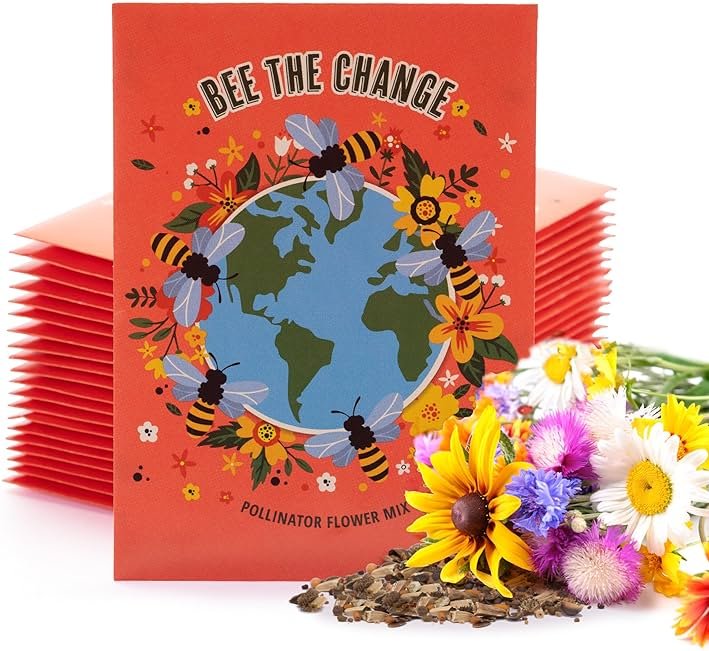 Bentley Earth Day 2025 Bee The Change - Pollinator Flower Mix Seed Packets (25 Packets) - Product Image