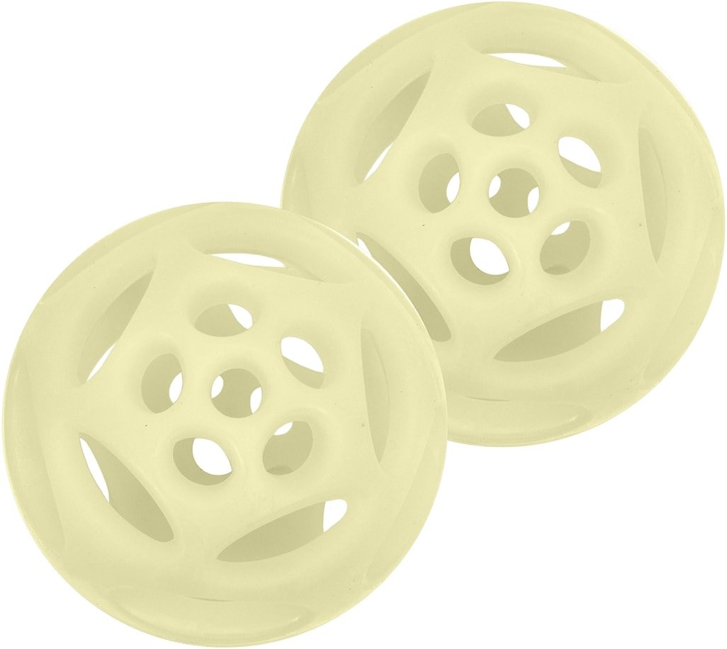 Chew King by Mammoth Glow-in-the-Dark Dog Fetch Balls (2-Pack), Lattice Rubber Fetch Toys for Night Play, High Bounce, Rechargeable Under Any Light, Large 4.5" - Product Image