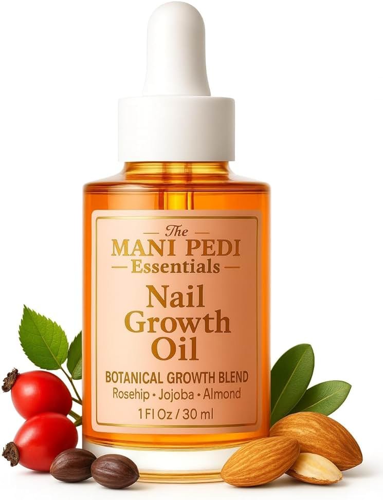 TMPE Nail Growth Oil 1 fl oz | Rosehip, Jojoba & Almond Oil Blend | Fast Nail Growth Serum for Stronger Longer Nails | Cuticle Oil Strengthener | Nourishing Nail Treatment for Brittle Damaged Nails - Product Image