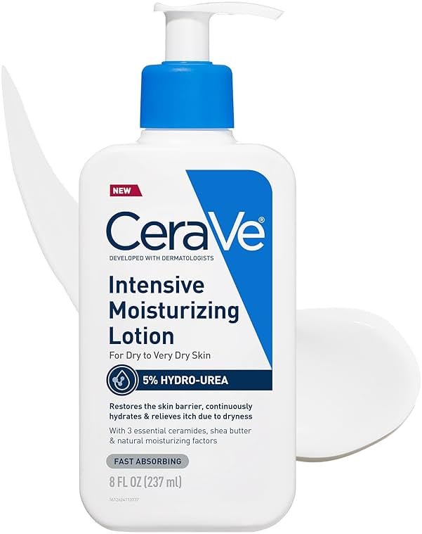 CeraVe Intensive Moisturizing Lotion, Hydro-Urea + Shea Butter, Body Lotion For Dry Skin, Relieves Signs Of Extra Dry Skin, Non Greasy Hydrating Cream For Rough, Tight, Red & Itchy Skin, 8oz - Product Image