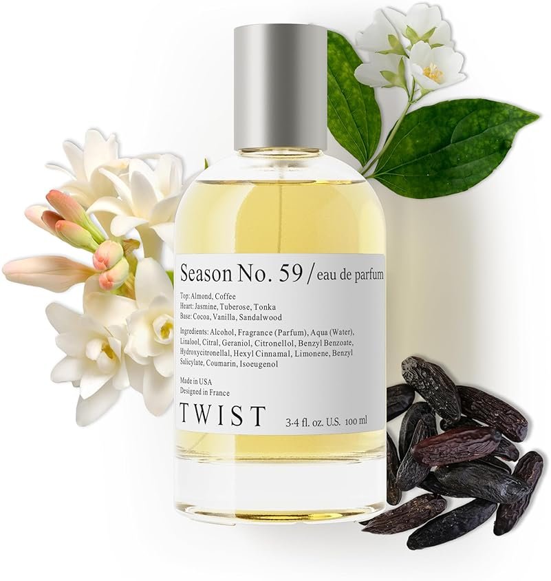 Twist Season No. 59 - Eau De Parfum Inspired by C. Herrera G.o.o.d Girl, Long Lasting Perfume For Women, Jasmine, Almond & Vanilla, Vegan Fragrance, Clean Ingredients - Spray 100 ml | 3.4 fl. oz. - Product Image
