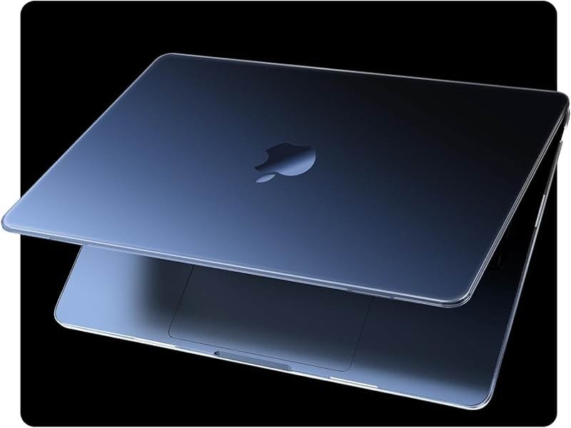 EooCoo for MacBook Air 15 inch Case M5 M4 M3 M2 2026-2023 A3448 A3241 A3114 A2941, 100% Match Official Color, Dent, Scratch & Fingerprint Resistant Protective Hard Shell for Mac Air 15.3, Midnight - Product Image