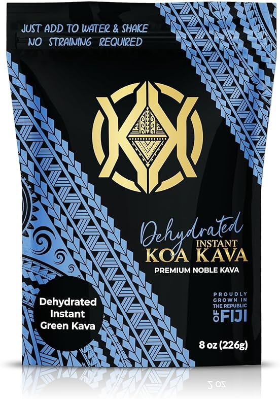 Koa Kava Dehydrated Instant Kava - 100% Dehydrated Instant Green Fijian Kava Root Powder, 8 oz (226g) Bag - Product Image